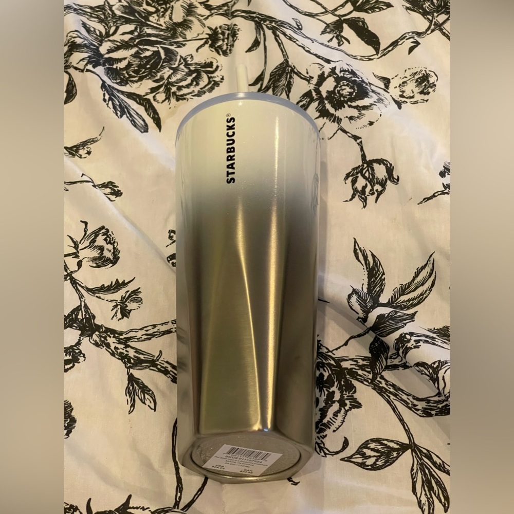 New Starbucks 24 Ounce‎ Metal Metallic Tumbler
